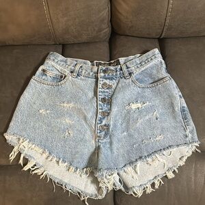 Paris Sports Club high waisted denim shorts size 13